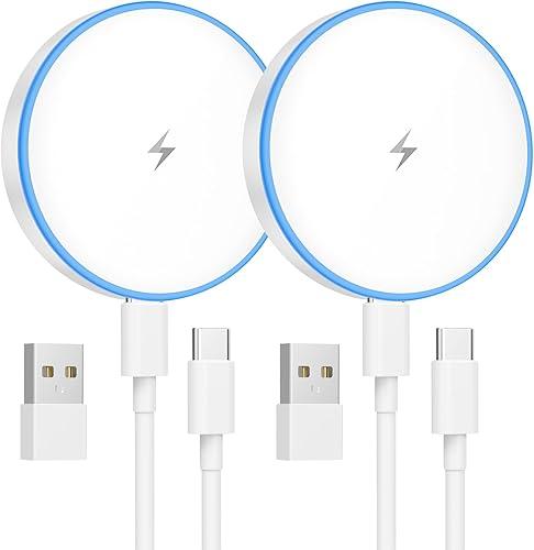 MagSafe Charger 2 Pack 15W Magnetic Wireless Charger Fast Charging Pad Compatible with iPhone 17/16/15/14/13/12 Series & AirPods 4/3/2/Pro Magnetic MagSafe Charging Pad with Dual Ports — 30% off
