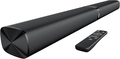 Sound Bar for Smart TV, Soundbar with Bluetooth/ARC/Opt/AUX Connect, Auto Volume Boost, 3 Equalizer Modes, 2 in 1 Detachable Soundbar for TV/PC/Gaming/Projectors — 15% off