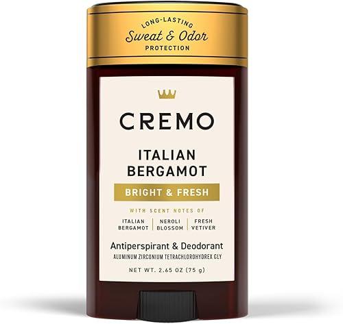 Cremo Deodorant for Men, 48-hour Sweat and Odor Protection