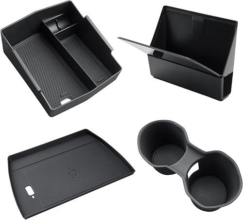 CDEFG 4Pcs for 2025 Subaru Forester Center Console Organizer, for 2025 Subaru Forester Touring Limited Sport Premium Accessories Middle Console Armrest Storage Box(NOT for 2025 Wilderness)