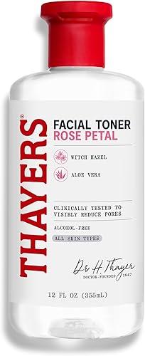 Thayers Facial Toner, Witch Hazel with Aloe Vera, Rose Petal, 12 Fl Oz