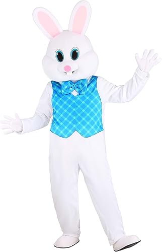 Adult Deluxe Sweet Easter Bunny Costume - Easter Rabbit Mascot Costumes for Adults - Bunny Suit Halloween Outfit