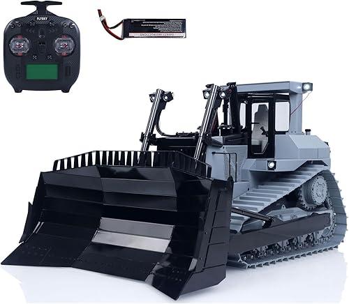 TOUCAN RC HOBBY 1/14 DXR2 Metal Remote Control Hydraulic Bulldozer Ultra RC Heavy Machine Model Light System Flysky ST8 Radio Sound Battery JDM-98