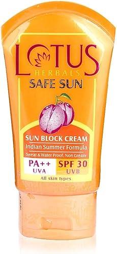 Lotus Herbals Safe Sun Sun Block Cream SPF 30, 50g (Pack of 2)
