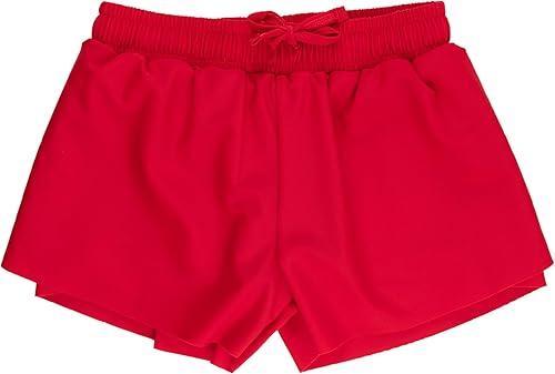 RuffleButts Girls UPF50+ Sun Protected Athletic Active Butterfly Flowy Shorts