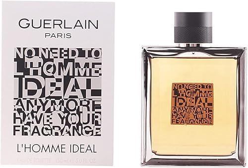 Guerlain L'Homme Ideal Eau de Toilette Spray for Men, Woody Aromatic, 5 Fl Oz