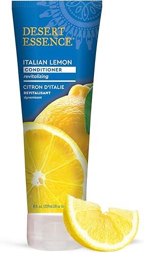 Desert Essence Italian Lemon Conditioner - 8 Fl Ounce - Revitalizing Hair Detangler - Adds Volume - Shine & Strength - Scented - Aloe Vera - Vitamin B5 - Cruelty Free - No Parabens | B0102V47UA