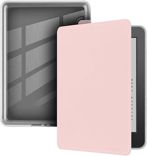 Case for 6" Kindle Paperwhite (10th Generation-2018 Release), Ultra Clear Soft Flexible Transparent TPU Back Cover with Auto Sleep/Wake for Kindle Paperwhite (Model NO. PQ94WIF), Pink