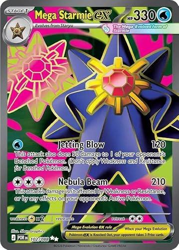 Pokemon - Mega Starmie ex 102/088 - Perfect Order - Full Art Foil - Single Card
