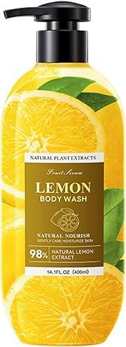 JEATHA Lemon Zest Body Wash Energizing Shower Gel for Daily Use Deep Cleanses and Hydrates for Soft Skin Yellow One Size