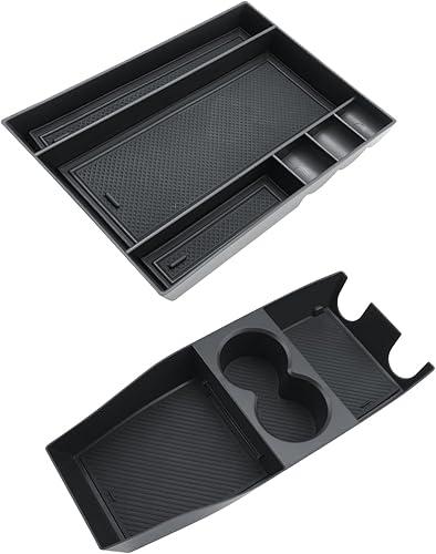 SKTU 2PCS for 2025 2026 Ioniq 5 Center Console Organizer for 2025 2026 Hyundai Ioniq 5 Accessories Console Tray & Lower Console Tray Ioniq 5 ABS Console Organizer with Coin Holder (Not fit Ioniq 5 N)