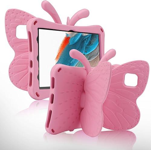Simicoo T-Mobile REVVL Tab 2 5G Tablet 10.1 inch 2025 Cute Butterfly Case with Stand for Kids Girl Light Weight EVA Rugged Shockproof Full Cover Kids Friendly Kid Pro Tablet Cover for REVVL Tab2 Pink