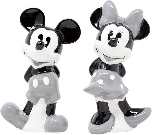 Disney Mickey and Minnie Mouse Grey Salt and Pepper Shakers