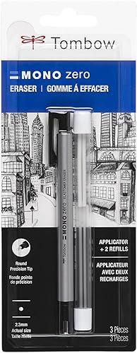Tombow 57315 MONO Zero Eraser and Refill Value Pack, Round 2.3mm. Precision Tip Pen-Style Eraser with Refill — 14% off