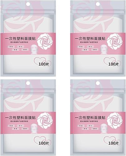 VILLCASE Disposable Facial Mask Sheets 400pcs DIY Plastic Facial Film for Skin Care, Face Mask Film Wrap Suitable for Home Beauty Treatments