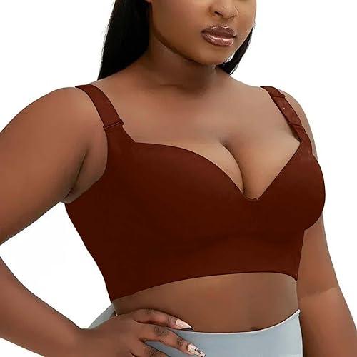 JOFOW Women's Shapedly Bra Back Smoothing Push Up Sexy Plus Size Fashion Underwire Push Up Bra