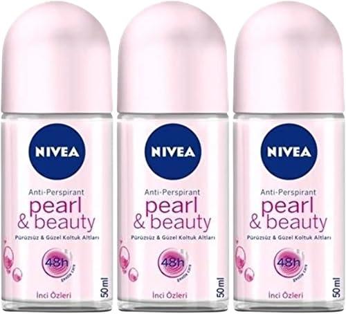 Nivea Women Deodorant Roll On Pearl & Beauty Pack of 3 | 50ml (1.69 fl oz)