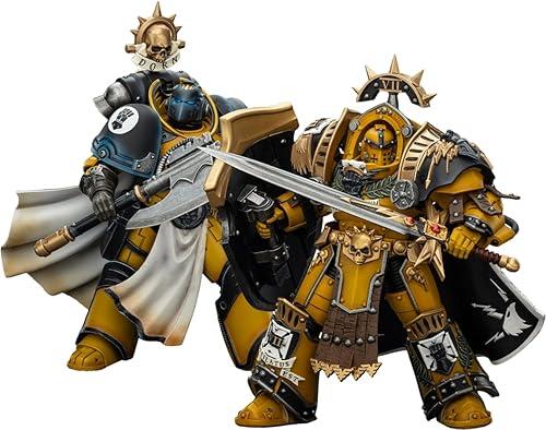 JOYTOY Warhammer 30k Horus Heresy Imperial Fists Legion Praetor and Librarian Consul -2PCS, 1:18 Action Figure Joy Toy Model Mecha Ages 15+