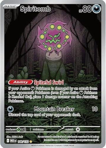 Pokemon - Spiritomb 148/132 - Mega Evolution - Illustration Rare - Foil - Single Card