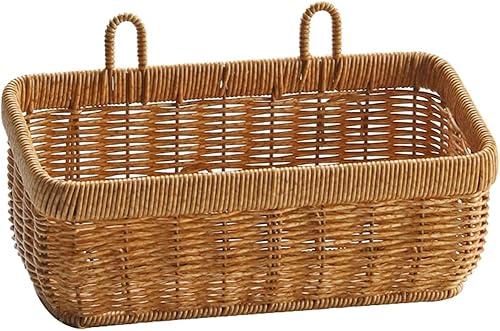 Woven Kitchen Storage Basket Wall Hanging Organizers for Vegetables Efficient Garlic Gingers Container Kitchen Supplies