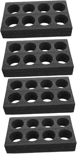 Drink Carrier Tray for 4 Cups Portable Beverage Takeout Tray with Foam Cup Holders 13.77X7.87X5.51 Inch Lightweight Multi-Use Drink Carrier for Office Picnic Party