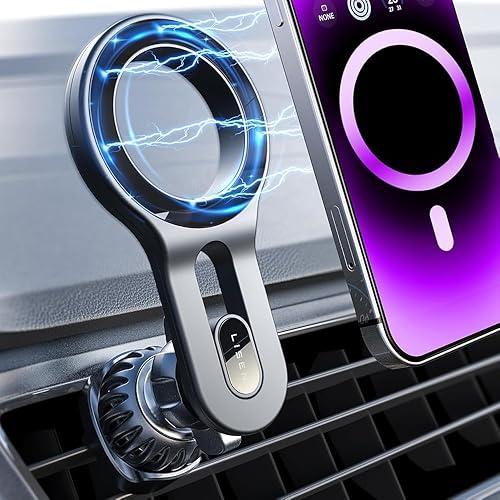 LISEN for MagSafe Car Mount, Magnetic Phone Holder for Car Vent Phone Mount, Air Vent Car Phone Holder Mount, Magnetic Car Phone Holder, Car Phone Holder Magnetic for iPhone 17 Pro Max 16 15 14
