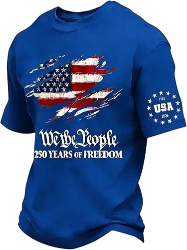 Anniversary USA Shirt 1776 2026 Patriotic American Flag Freedom Shirts We The People 250 T-Shirt, S-3XL