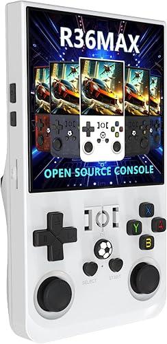 R36MAX 4inch Screen Handheld Game Player 64GB Video Console 4000mAh Battery Rechargeable Console Video Player