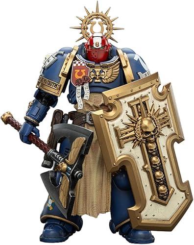 JOYTOY Warhammer 40K Ultramarines Metaurus with Power Axe, Stormshield and Plasma Pistol 1/18 Action Figure Mecha Joy Toy Collection Model 4.8in