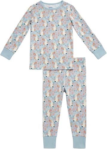 Little Worldz Viscose from Bamboo Toddler Pajamas Long Sleeve Two-Piece PJ Set for Kids Seasonless Sleepwear Boys & Girls
