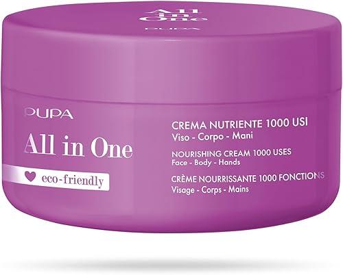 Pupa Milano All in One Nourishing Cream with Avocado and Coconut Oils, Versatile Moisturizer for Dry Skin, Provides Nourishment, Can Be Used All Over Body, Dermatologically Tested, 11.8 oz