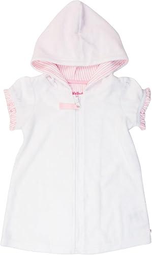 RuffleButts Girls Terry Knit Full-Zip Swim Cover-Up Dress