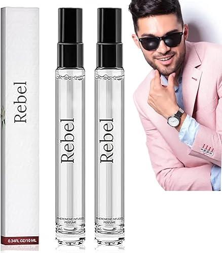 Rebel Cologne Pheromone for Men,Alloura Pheromone Perfume, Long Lasting Men's Cologne Fragrance(2PCS)