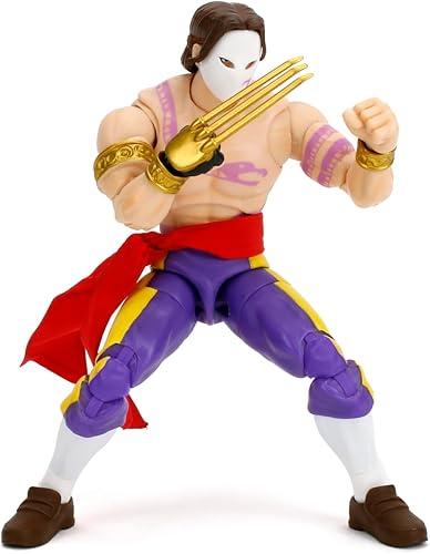 Jada Street Fighter II Vega (Wave 4) Action Figure Toys – 1:12 Scale, 6" Tall, Interchangeable Heads, Hands & Claw Accessories