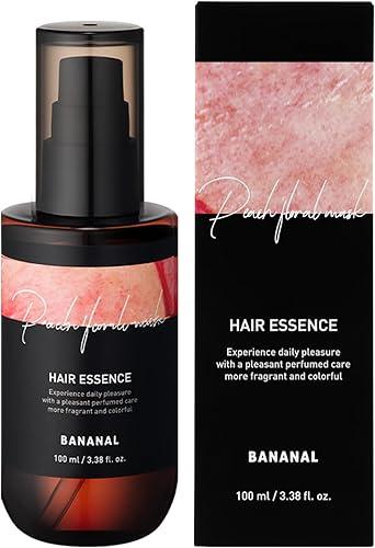 2-in-1 Perfumed Hair Oil & Serum - Korean Hair Care with Moroccan Argan Oil for Dry Damaged Hair, Anti-Frizz Glass Hair Shine, 12 Amino Acids, Paraben-Free, Peach Floral Musk, 3.38 fl oz