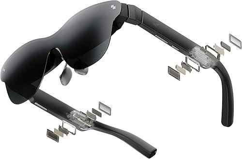 RayNeo Air 4 Pro AR/XR Glasses - 201" HDR10 Video Display, Vision 4000 Chip, Audio by Bang & Olufsen, 3D Movies & Gaming Smart Glasses for iPhone 17,16,15/Android/Switch 2/Mac/PS4/5-4 Pro