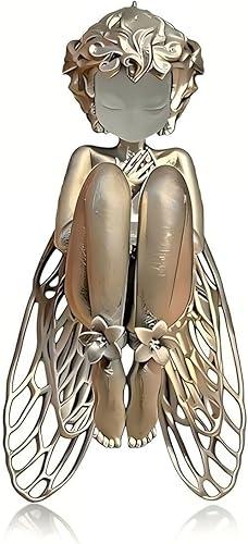 Silent Angel Pendant, Elegant Guardian Angel Necklace Pendant,Hand-Carved Curly Hair & Filigree Wings Jewelry,unique jewelry,Meaningful Gift for Friends,Gift for Women and Men