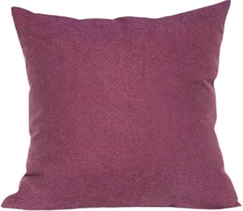 TangDepot Solid Wool-Like Throw Pillow Cover/Euro Sham/Cushion Sham, Super Luxury Soft Pillow Cases - Handmade - Many Colors & Sizes Avaliable - (24"x24", Wine)