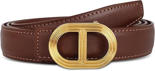 Relang Women's Belts with Gold Buckle, Fashion Waist Band, Elegant Ladies' Belt, Gift for Women