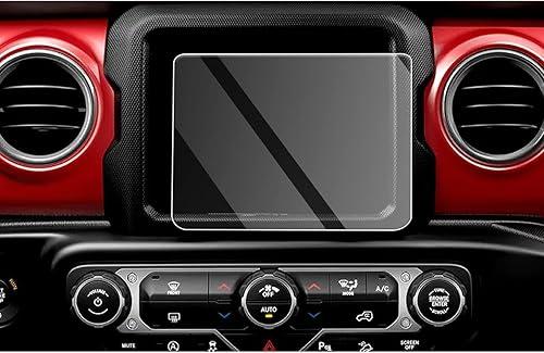 CDEFG for 2018 2019 2020 2021 2022 2023 Wrangler JL/Gladiator JT Center Control Touchscreen Navigation Touch Screen Protector, HD Clear Tempered Glass 9H Scratch Resistance (for 8.4" Screen)