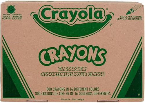 Crayola Bulk Crayon Classpack - 800ct (16 Colors), Bulk Teacher Supplies & Classroom Essentials for School, Arts & Crafts Crayons for Kids, Ages 3, 4, 5