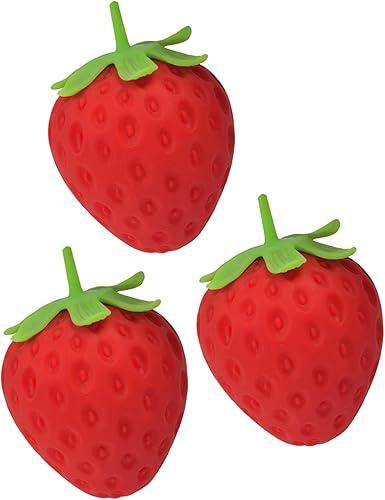 Strawberry Toy Sunny Days Strawberry for Stress Relief Slow Rise Fruit Squeeze Toy for Hand Exercise & Focus