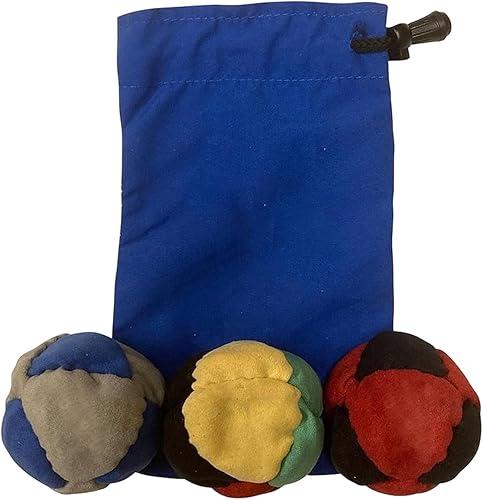 FZYLQY Footbag Set 3 Pack Juggling Footbags with Drawstring Storage Bag Small Kick Balls for Beach Backyard Lawn Games Travel Outdoor Practice