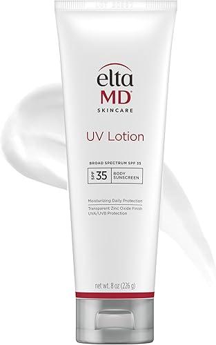 EltaMD UV Lotion SPF 30+ Sunscreen Moisturizer for Face and Body, Mineral Based with Zinc Oxide and Hyaluronic Acid for Sensitive Skin, Non-Greasy & Fragrance-Free.