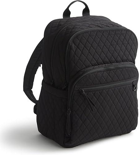Vera Bradley Women's Premium Cotton Large Bancroft Backpack, Moonless Night, One Size