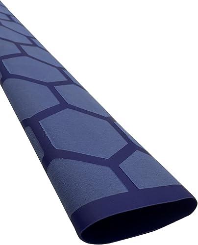 Accering Honeycomb Pattern Heat Shrinkable Sleeving Fishing Rod Heat Shrink Tube for Non-Slip Rod Handle Grip Wrap (φ40mm, L5.25 ft, Blue)