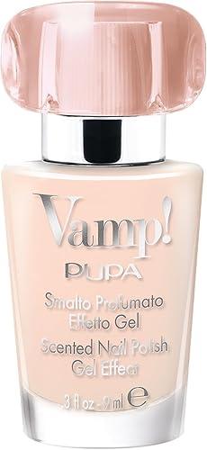 Pupa Milano Vamp Scented Nail Polish, 126 True Nude, 0.3 oz - Gel Nail Polish - Chip-Resistant - With Plumping Effect - Long-Lasting Fragrance
