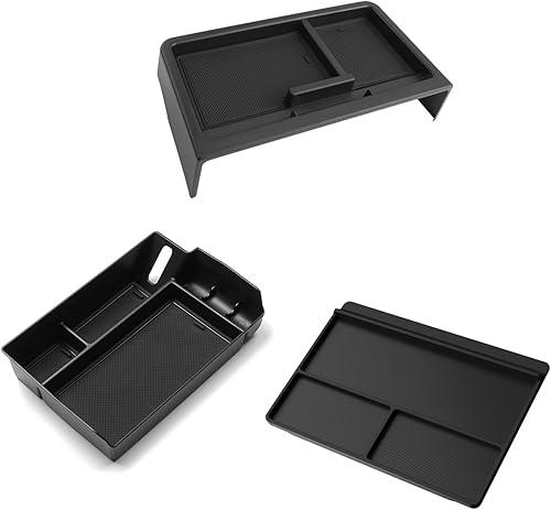 CDEFG 3PCS for 2025 2026 Toyota Sienna Center Console Organizer Dash Storage Box for Toyota Sienna 2025 2026 Accessories for 12.3-Inch Touchscreen Dash Tray Behind-Screen Organizer(Not for LE Trim)