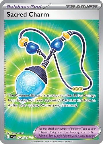 Pokemon - Sacred Charm 122/094 - Phantasmal Flames - Full Art Ultra Rare - Foil - Single Card