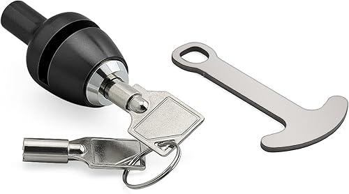 Motorcycle Helmet Lock Anti Theft Handlebar Lock Key Kit for Harley Sportster 883 Dyna Softail Touring Road King Electra Glide Street Glide CVO 1996-2026 (Black)